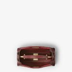 FENDI Peekaboo Mini Burgundy ostrich skin bag - Image 4